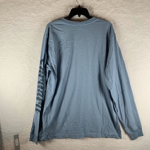 Carhartt Men's Large Blue‎ Cotton Relaxed Fit Crew Neck Long Sleeve 6760 - Picture 2 of 8
